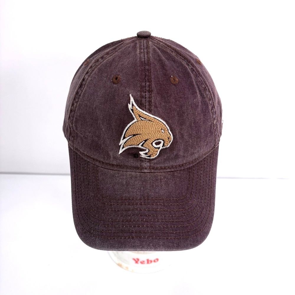 Adidas Texas State Bobcats Hat Distressed Maroon Adjustable Cotton Twill Dad Cap